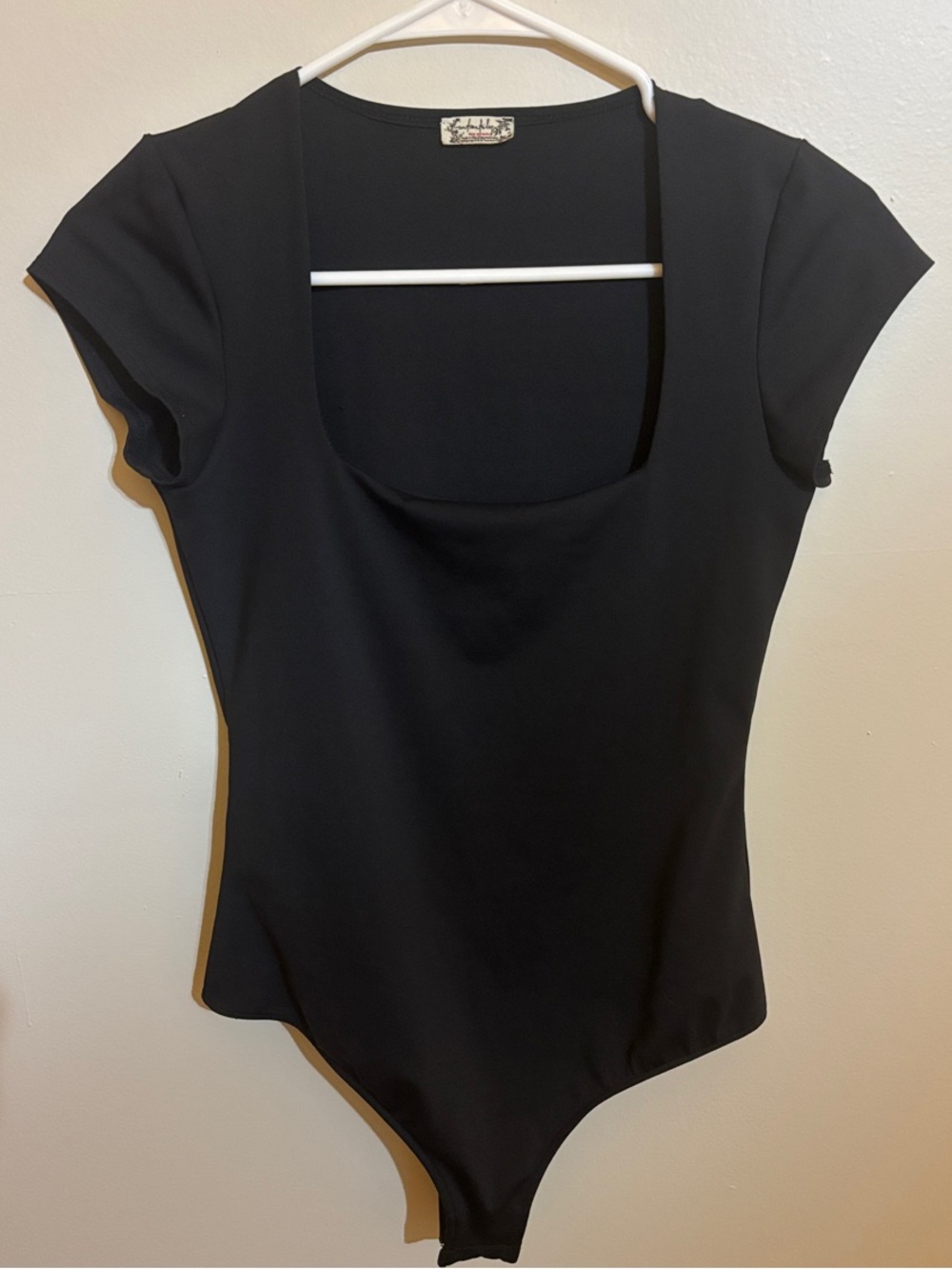 Intimately Free People Black Scoop Neck Bodysuit - Women Top Size SP